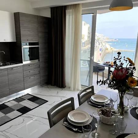 Apartment Xemxija 2bed Seafront - Fl 1 By Homely St. Paul's Bay